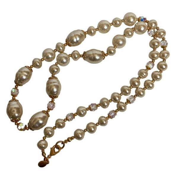 Louis Dell Olio Imitation Pearl Necklaces Lot of 5 Pink Gray Baroque Long Signed - Picture 14 of 16